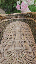 Extra-large Two-Tone Willow Trug for Foraging & Flower Gathering