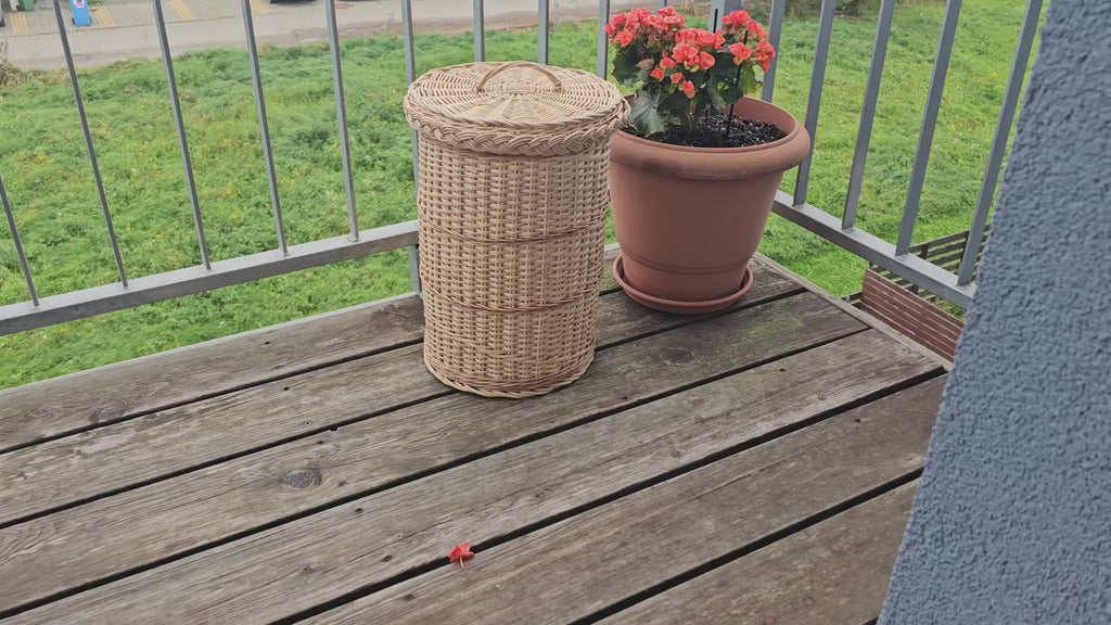 Willow Trash Can with Lid — product video