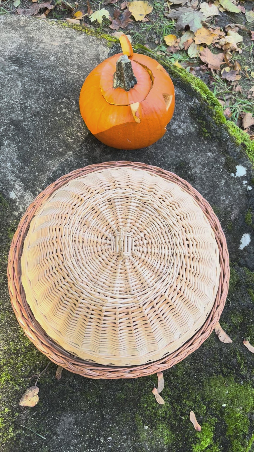Handmade Wicker Food Cover with Tray