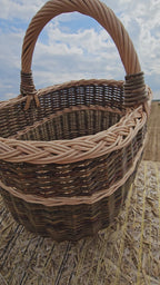 Handmade Wicker Basket with Handle