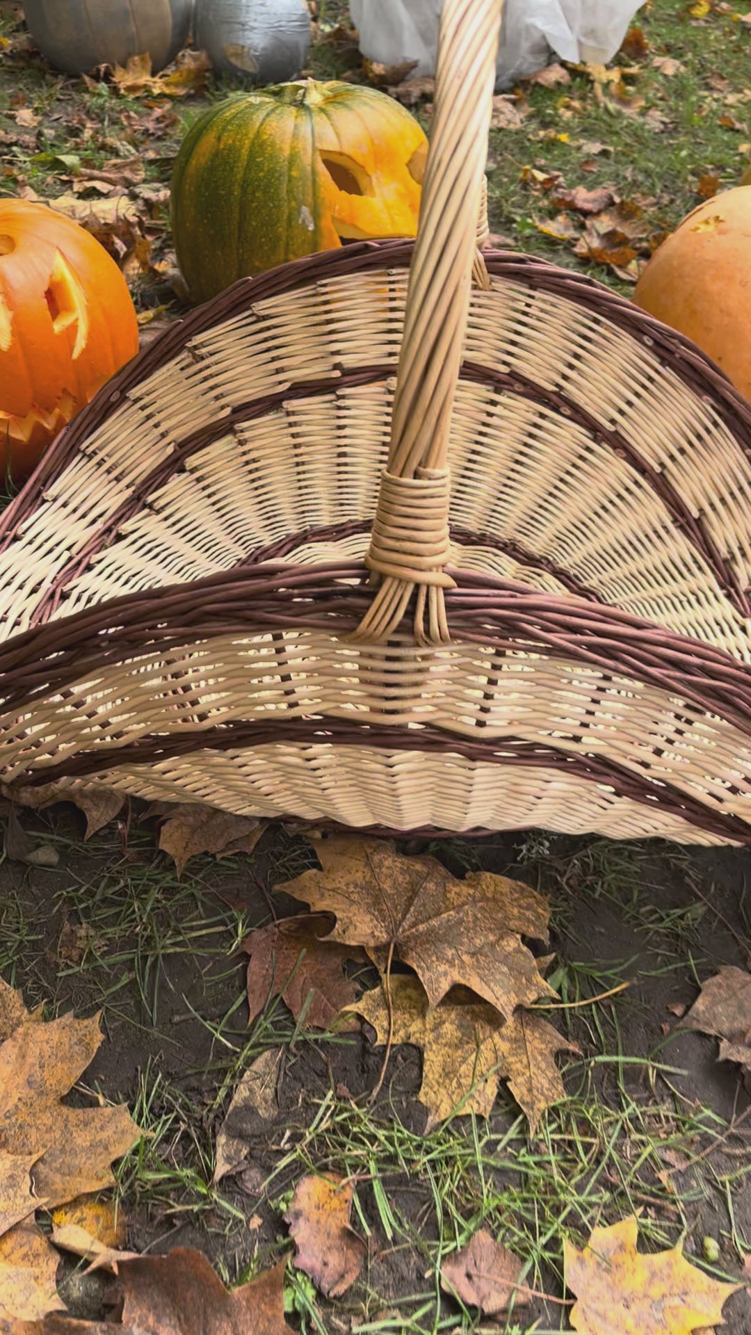 Handwoven Wicker Flower Basket
