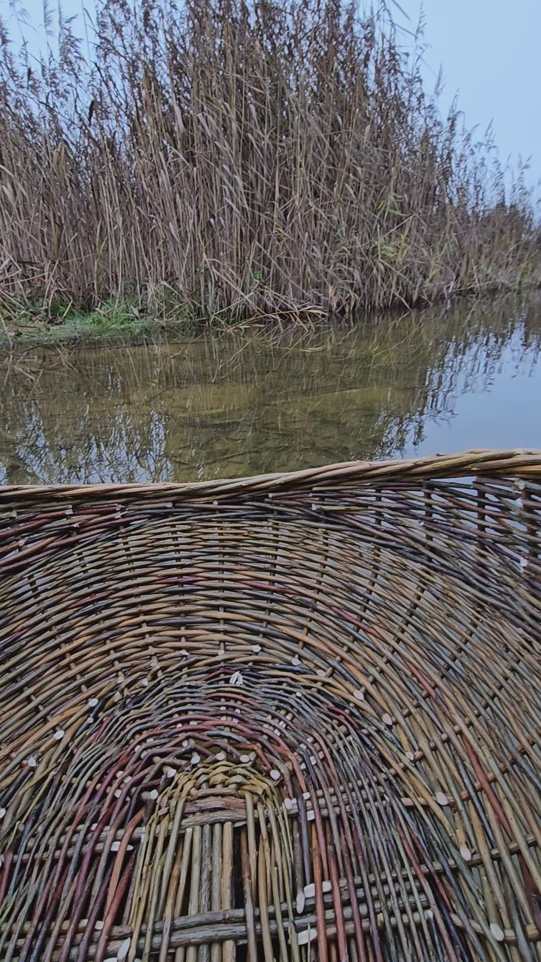 Handwoven Wicker Basket - Natural Foraging Basket for Harvesting & Mushroom Picking