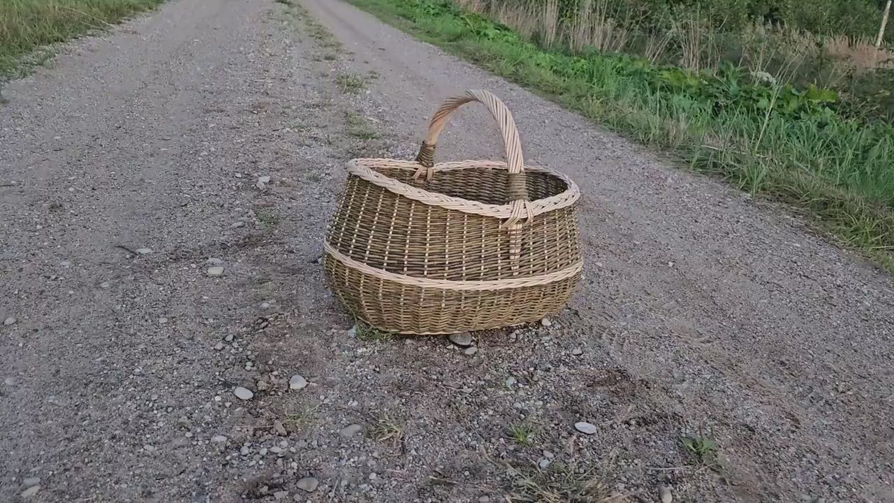 Extra Large Wicker Storage Basket — product video