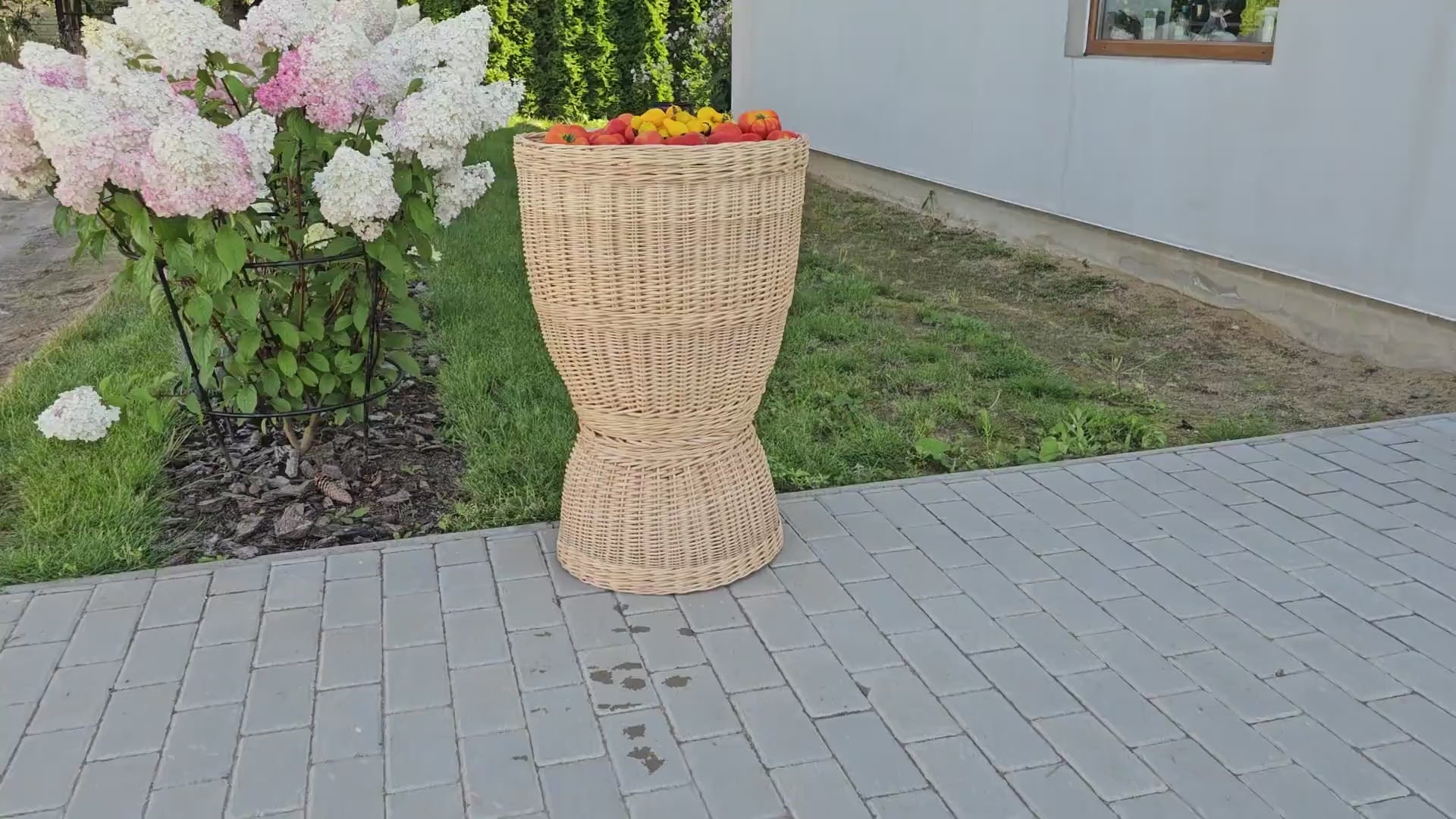 Tall Wicker Display Basket — product video