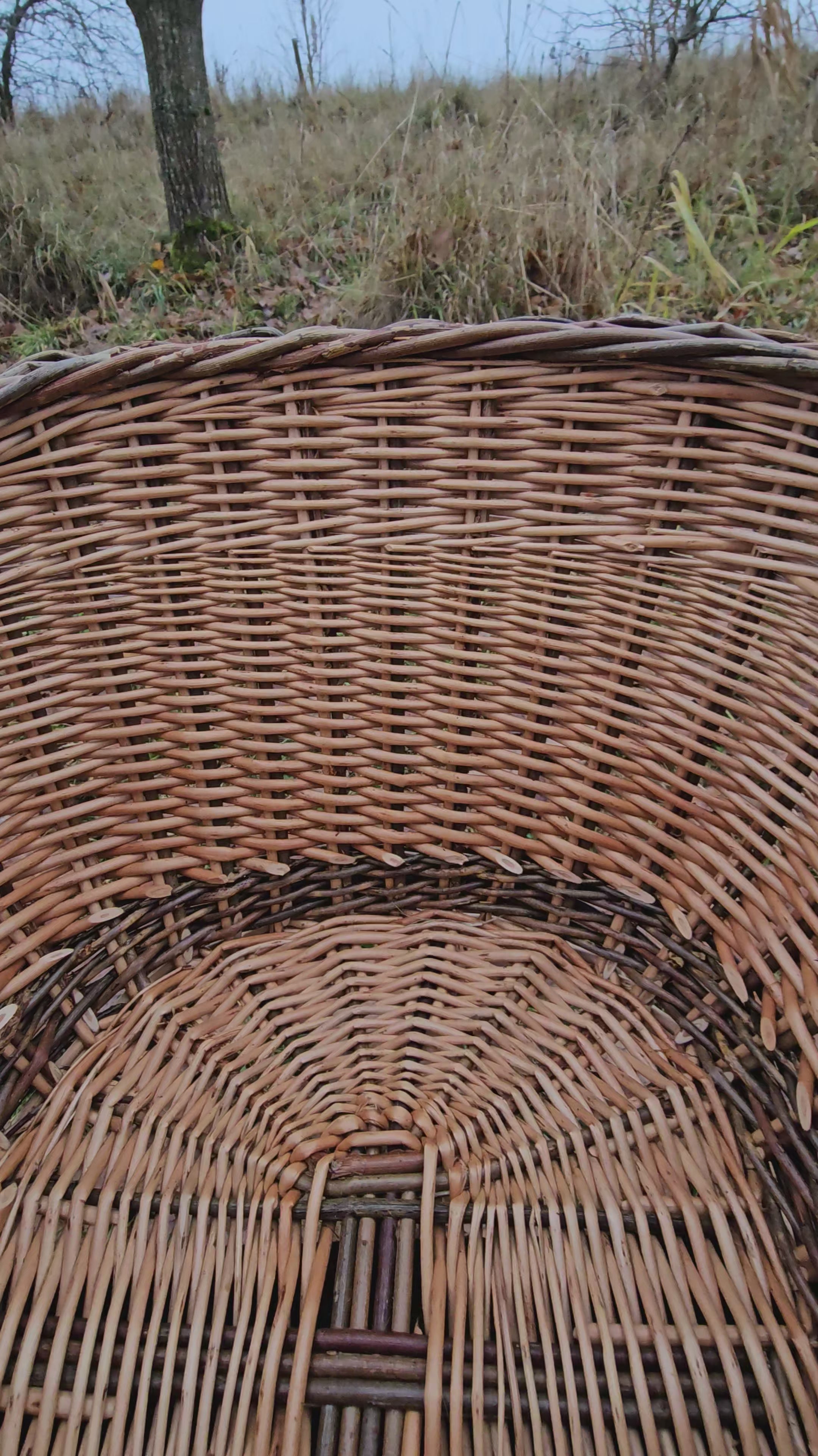 Extra Large Wicker Basket – Handwoven Willow Storage Basket with Handle