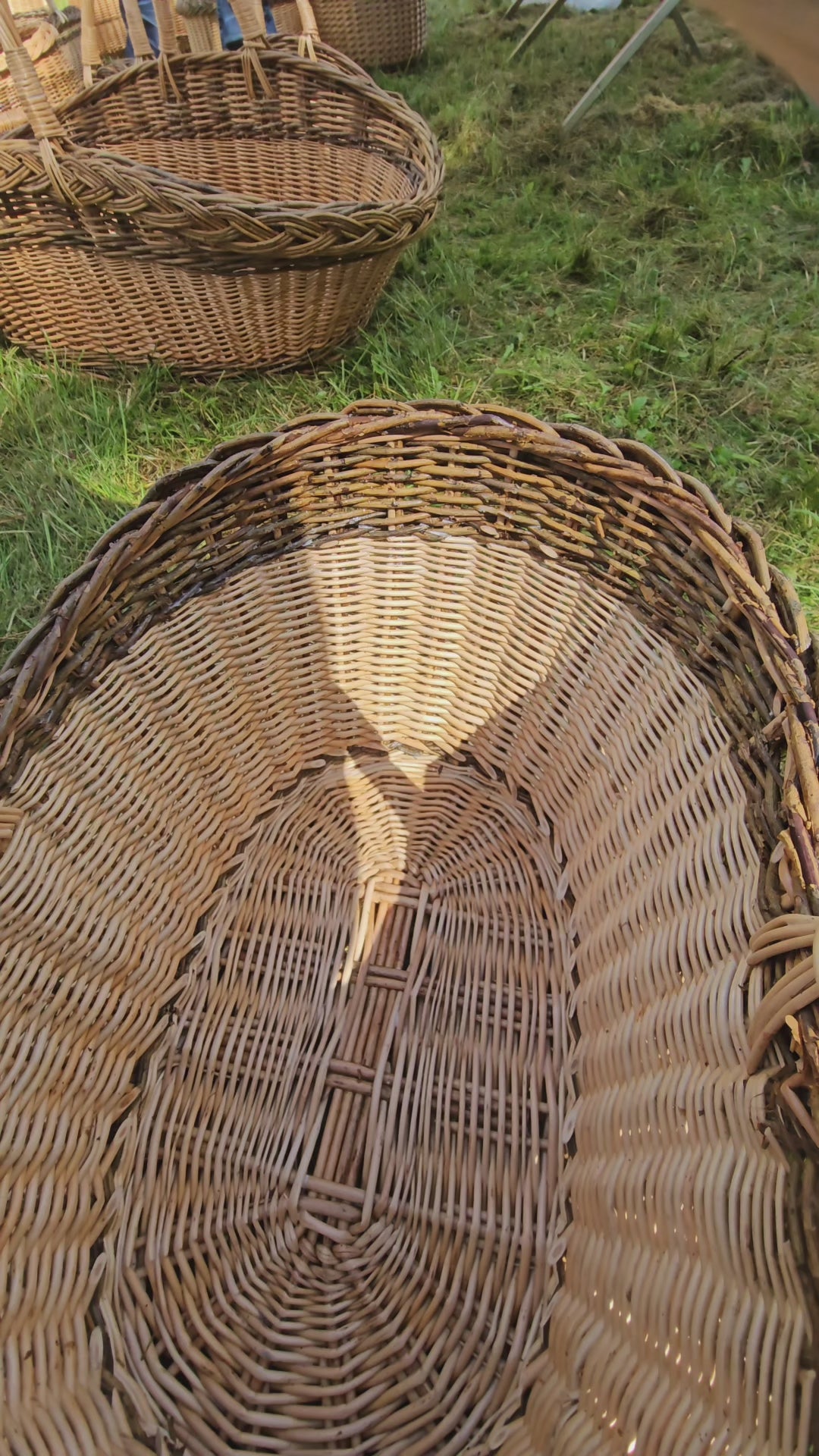 Handwoven Wicker Oval Basket
