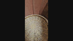 Shallow Wicker Basket with Handle
