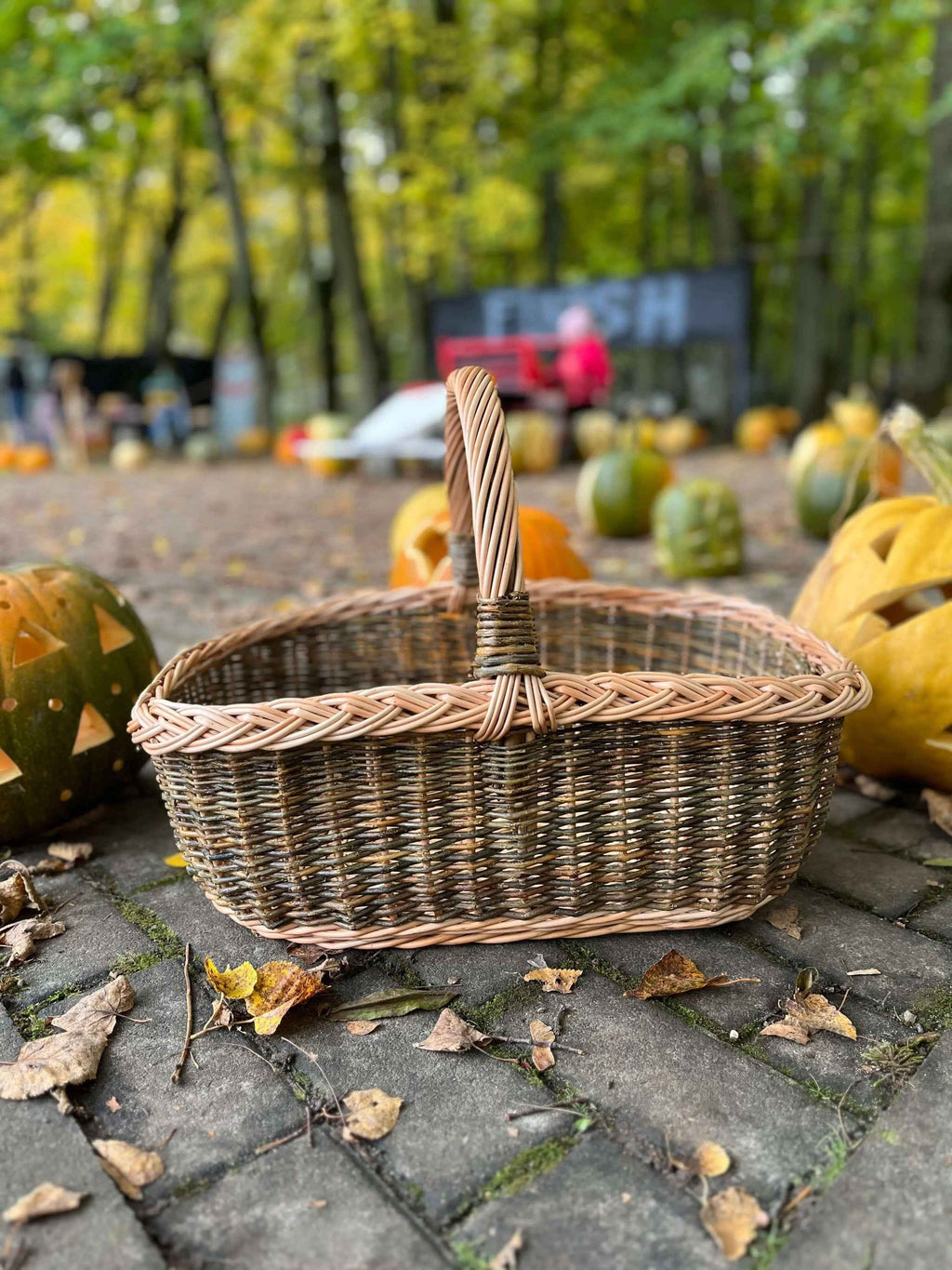 Wicker basket 053b - NaturelyWoven wicker - handmade