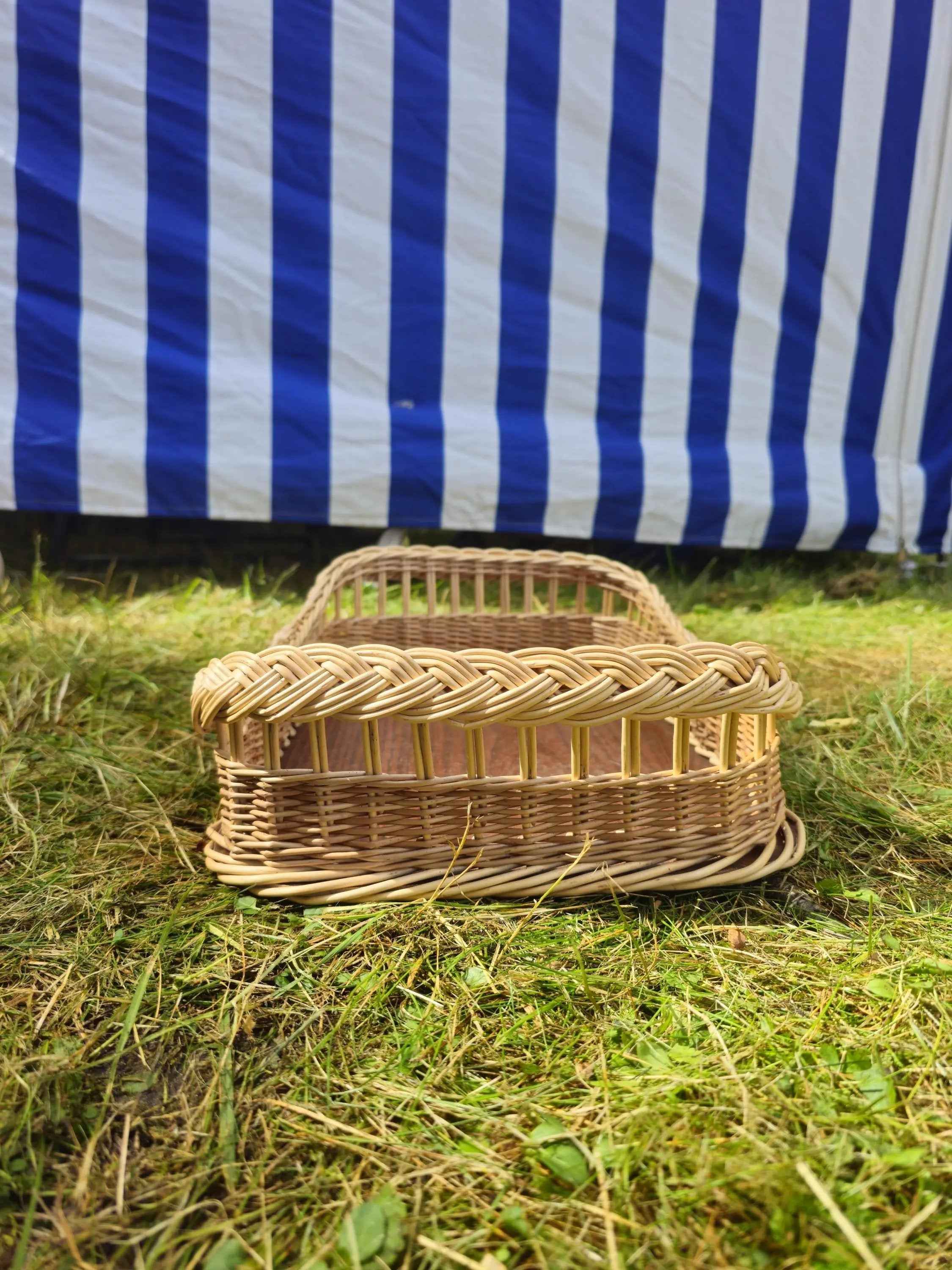 Willow Serving Tray — wicker tray, view 2