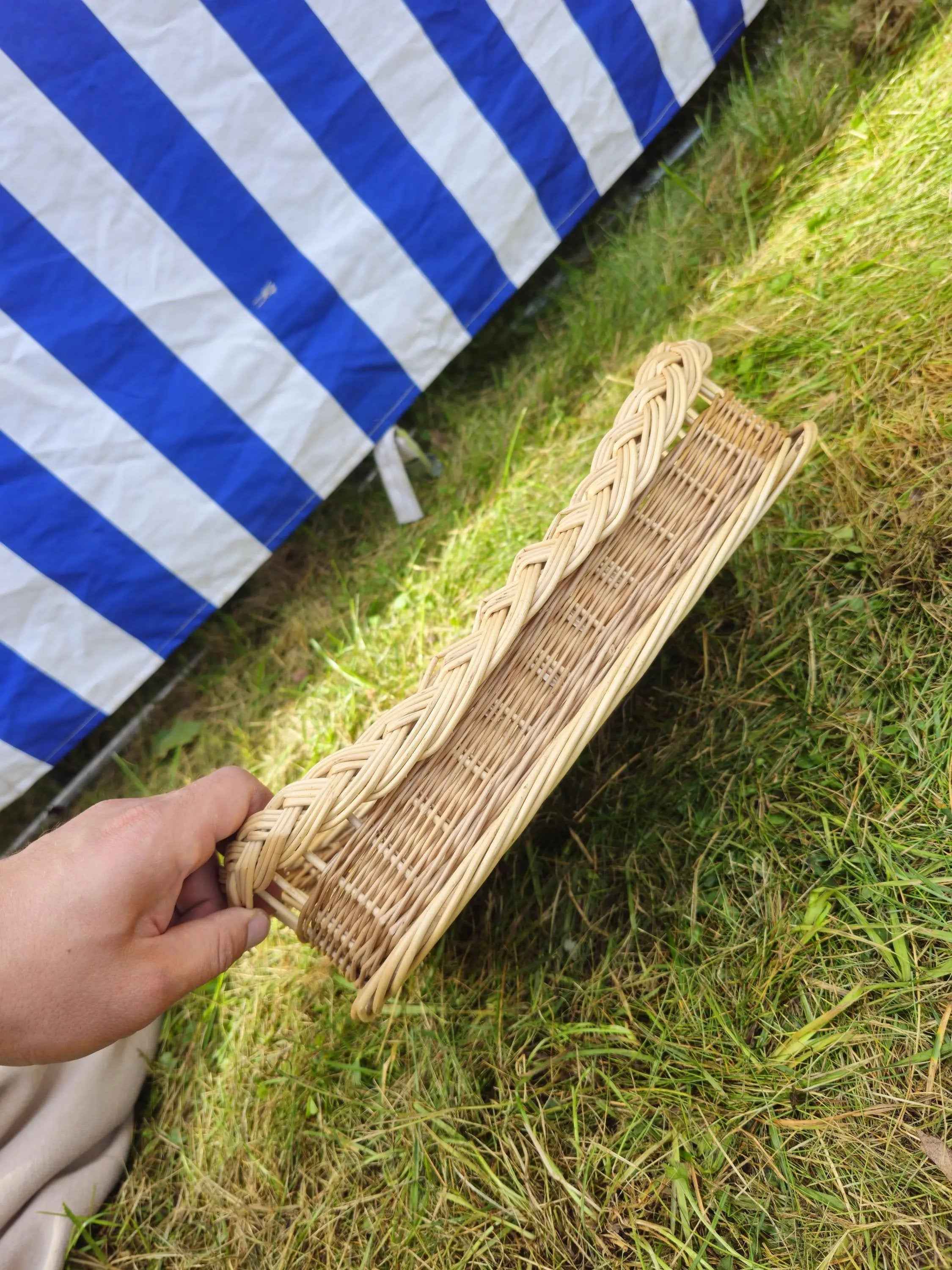 Willow Serving Tray — wicker tray, view 4