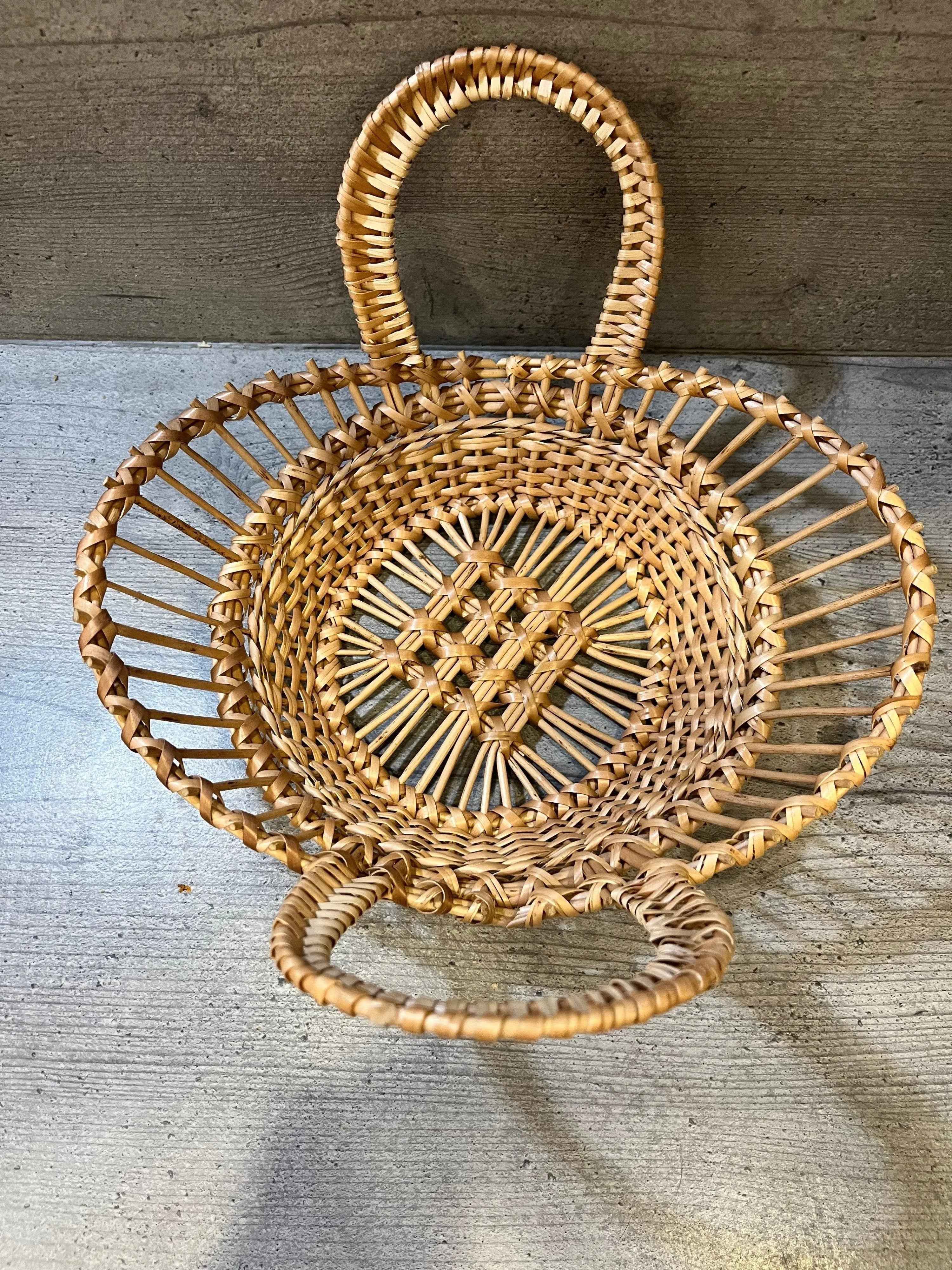 Small Wicker Fruit Bowl — wicker bowl, view 2