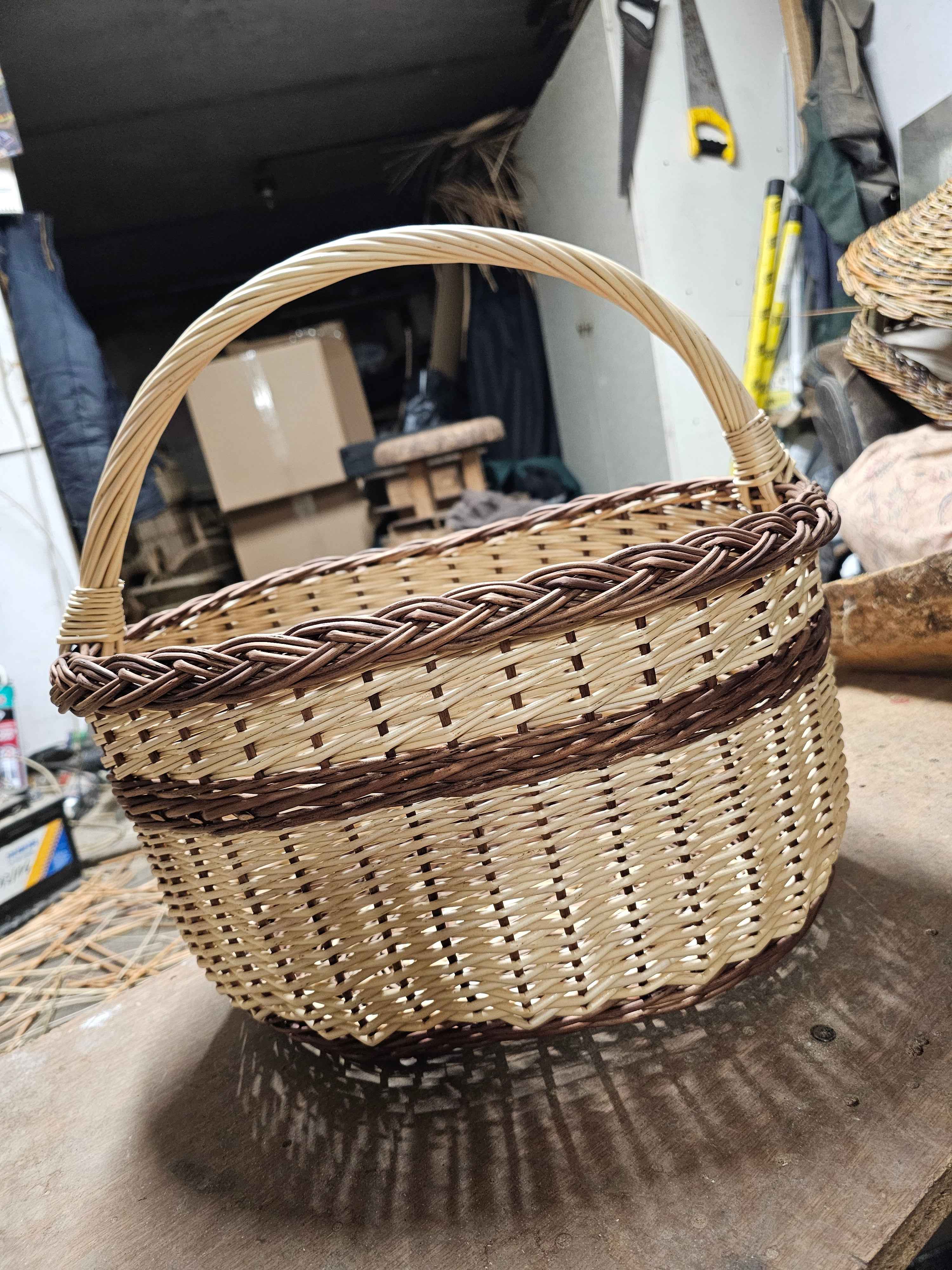 Wicker basket 050b - NaturelyWoven wicker - handmade