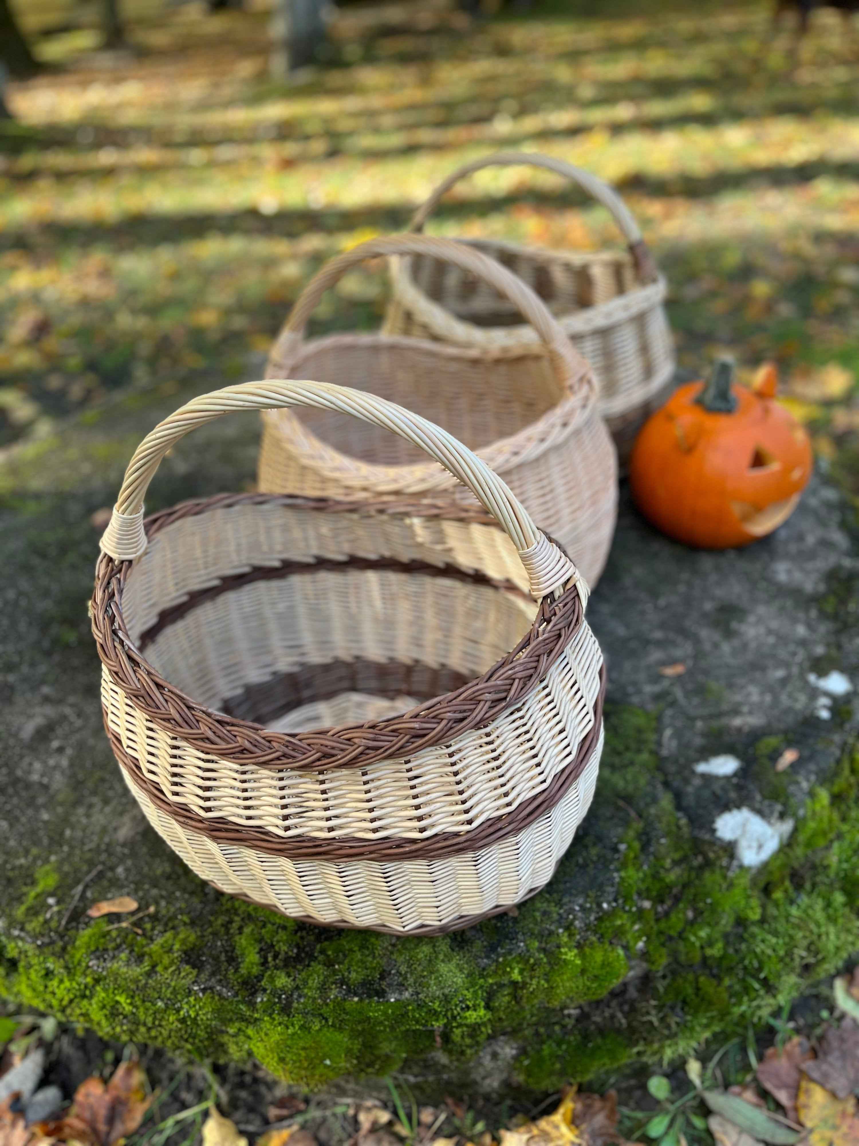 Wicker basket 039b - NaturelyWoven wicker - handmade