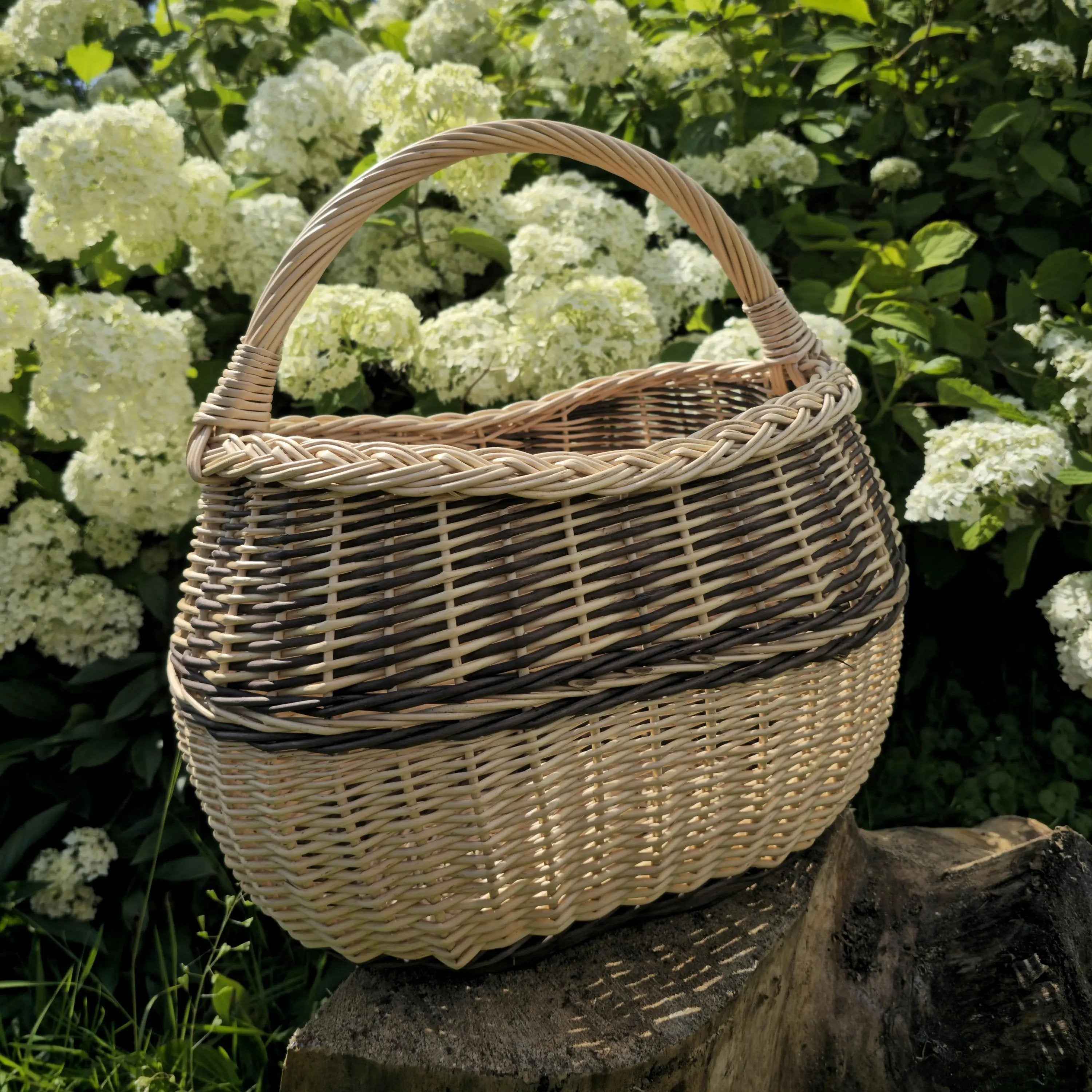 Wicker basket 039b - NaturelyWoven wicker - handmade