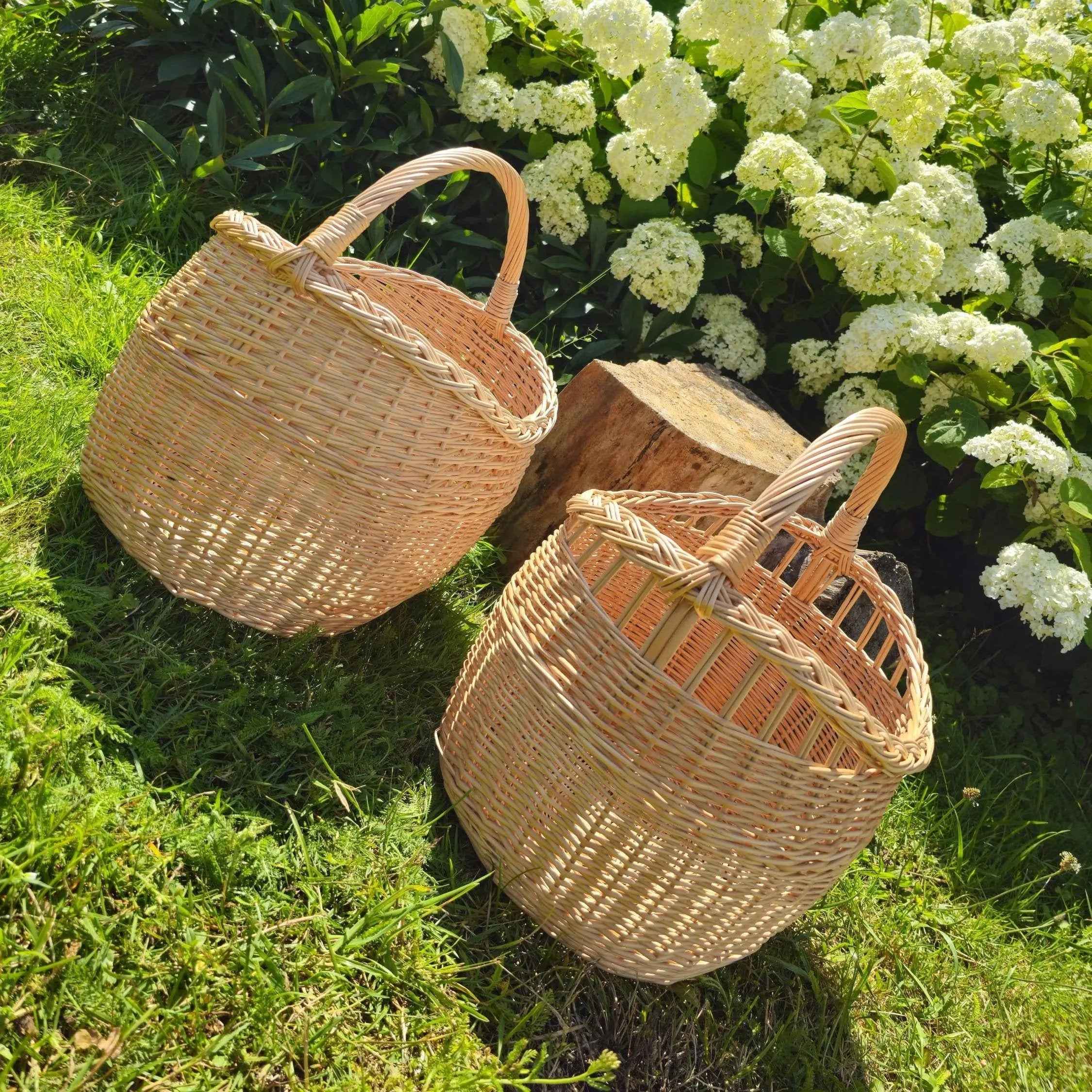 Wicker basket 039b - NaturelyWoven wicker - handmade
