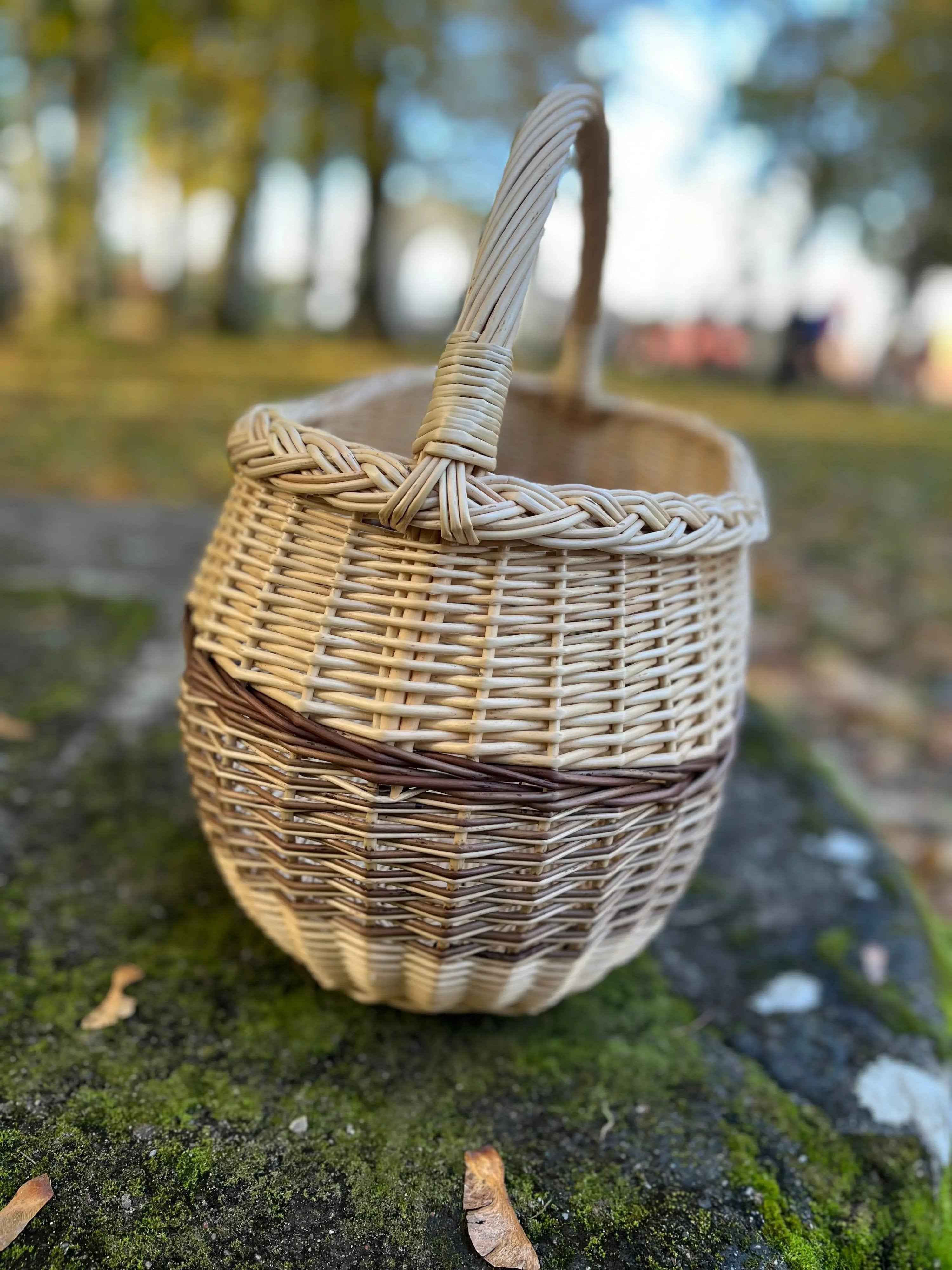 Wicker basket 039b - NaturelyWoven wicker - handmade