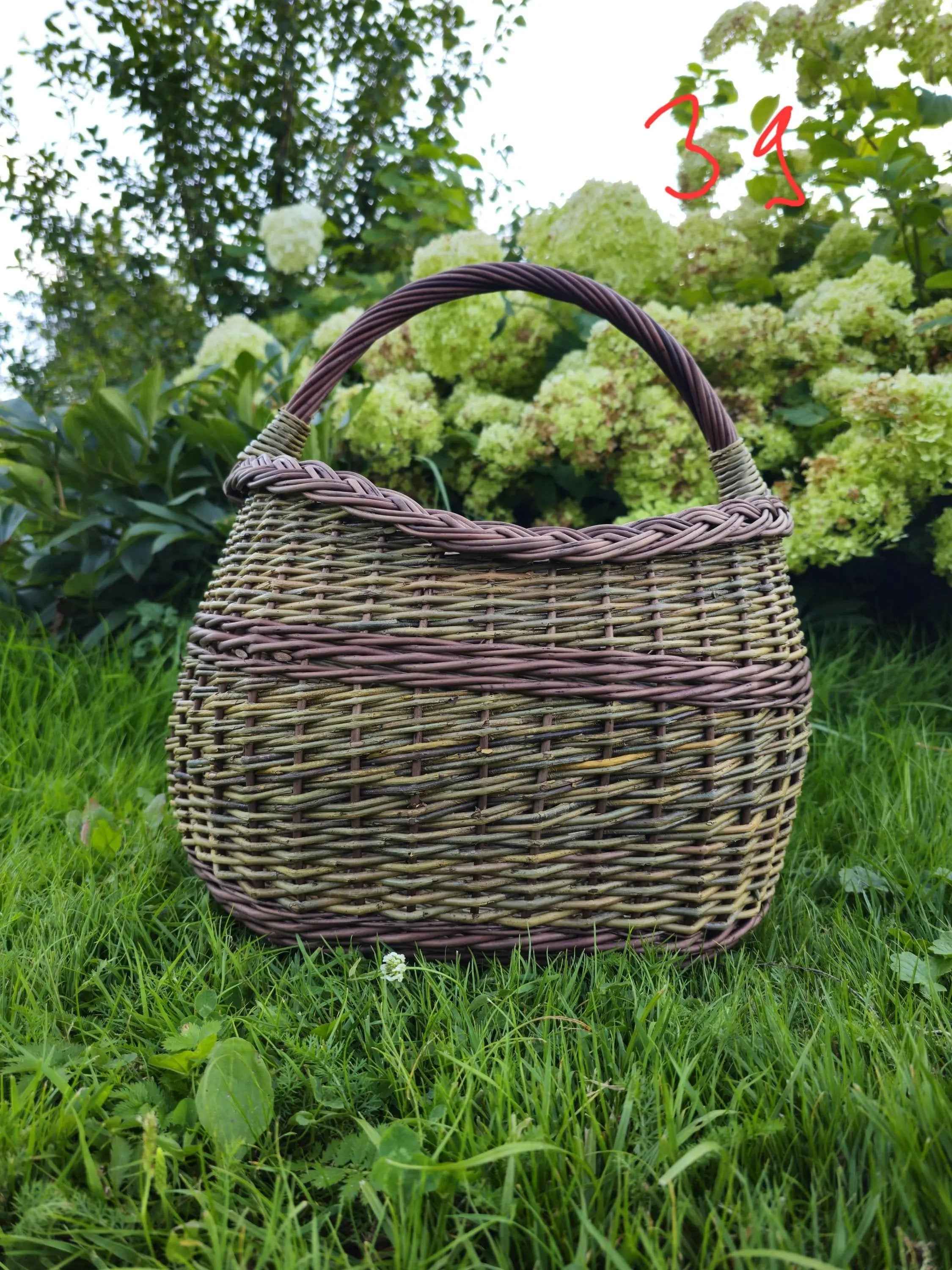 Wicker basket 039b - NaturelyWoven wicker - handmade