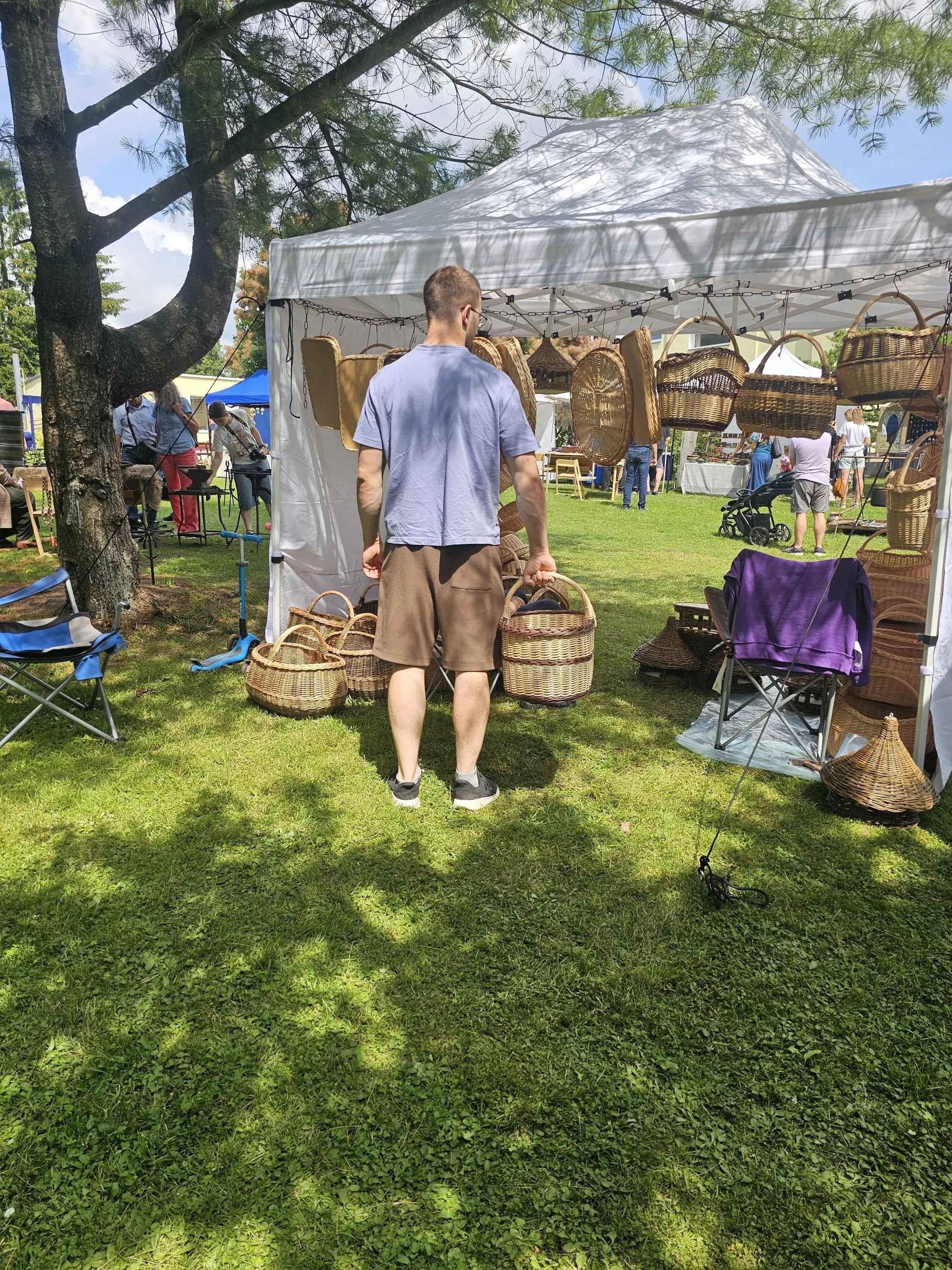 Wicker basket 040b - NaturelyWoven wicker - handmade