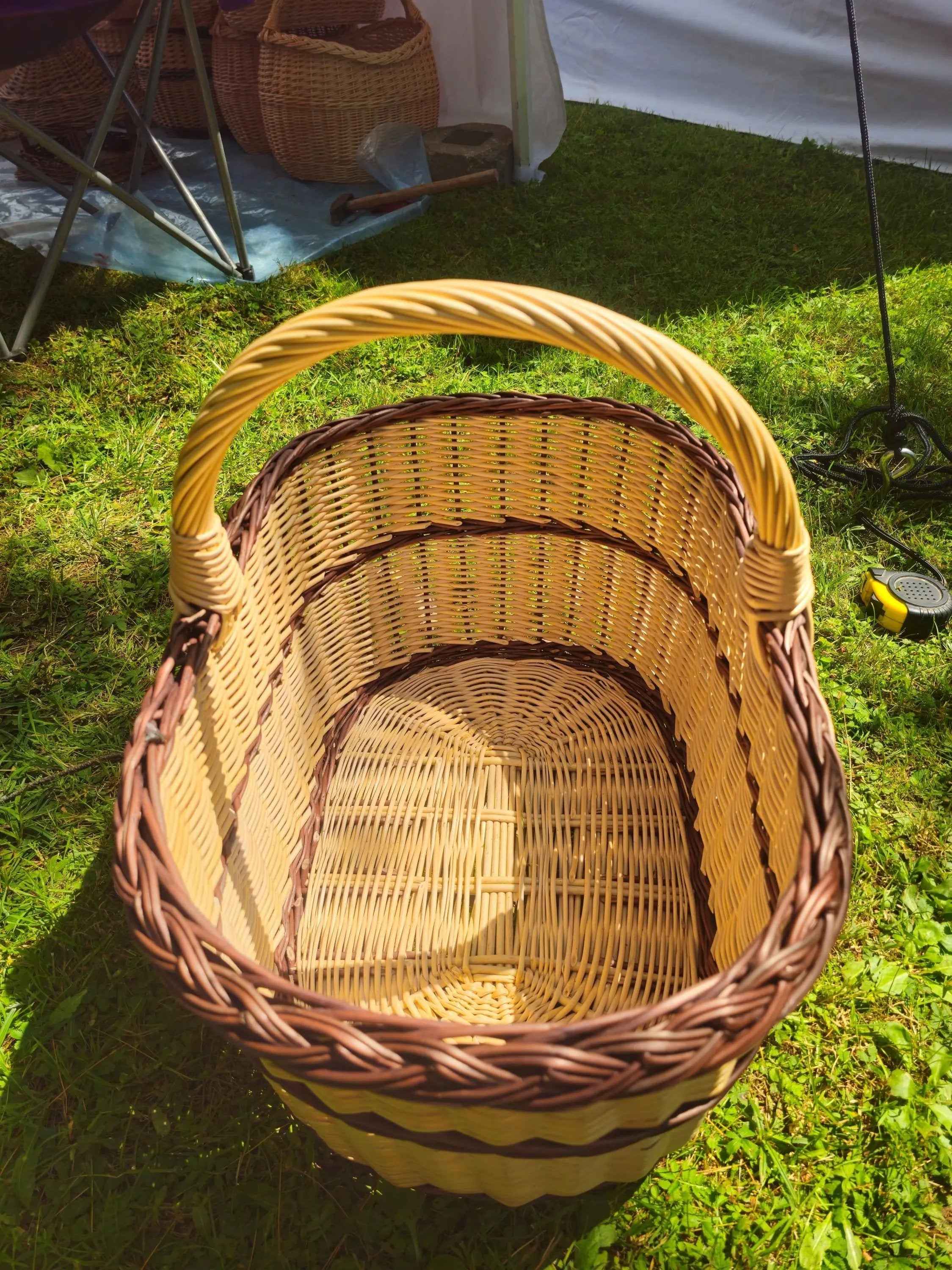 Wicker basket 040b - NaturelyWoven wicker - handmade