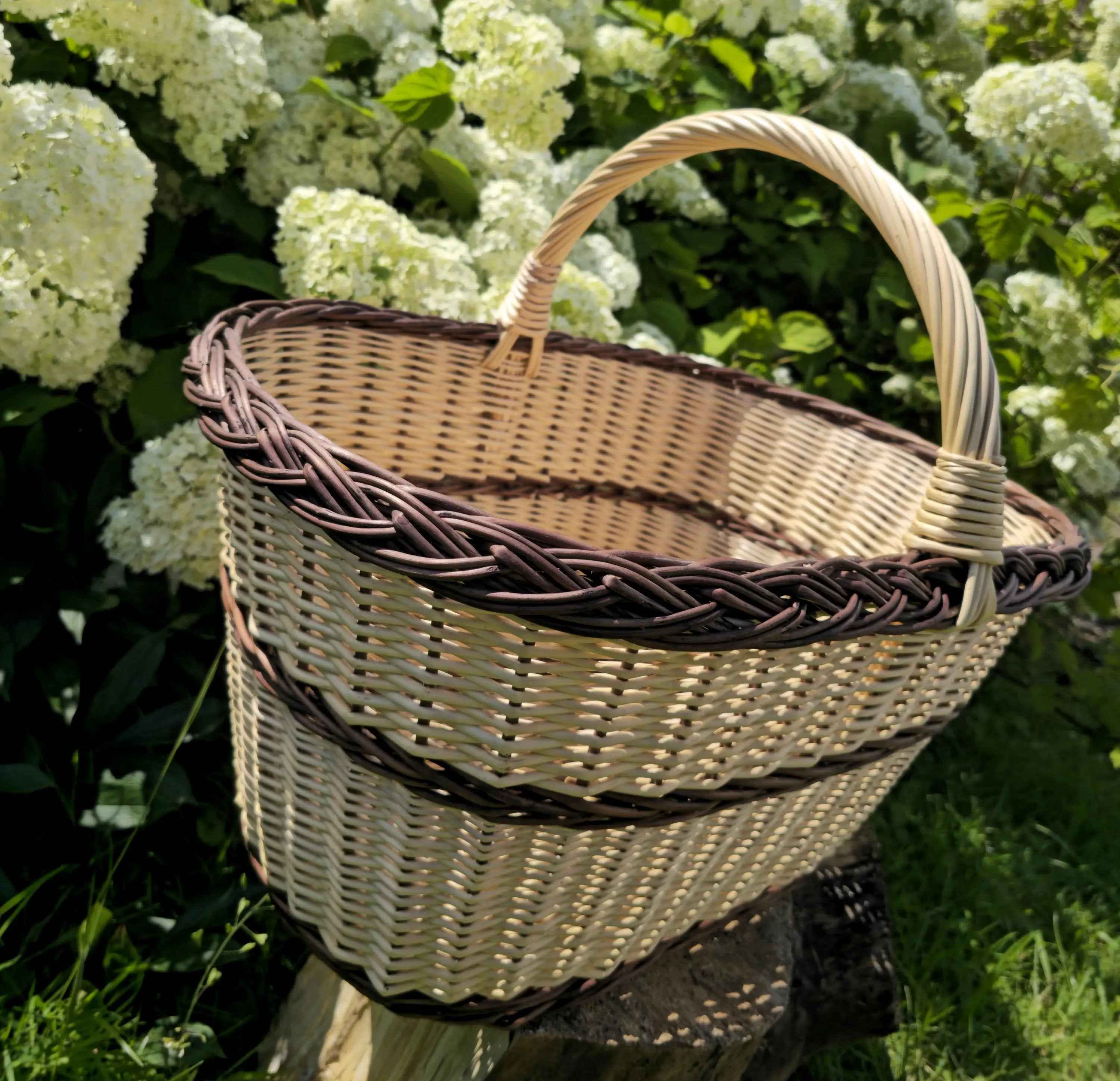 Wicker basket 040b - NaturelyWoven wicker - handmade