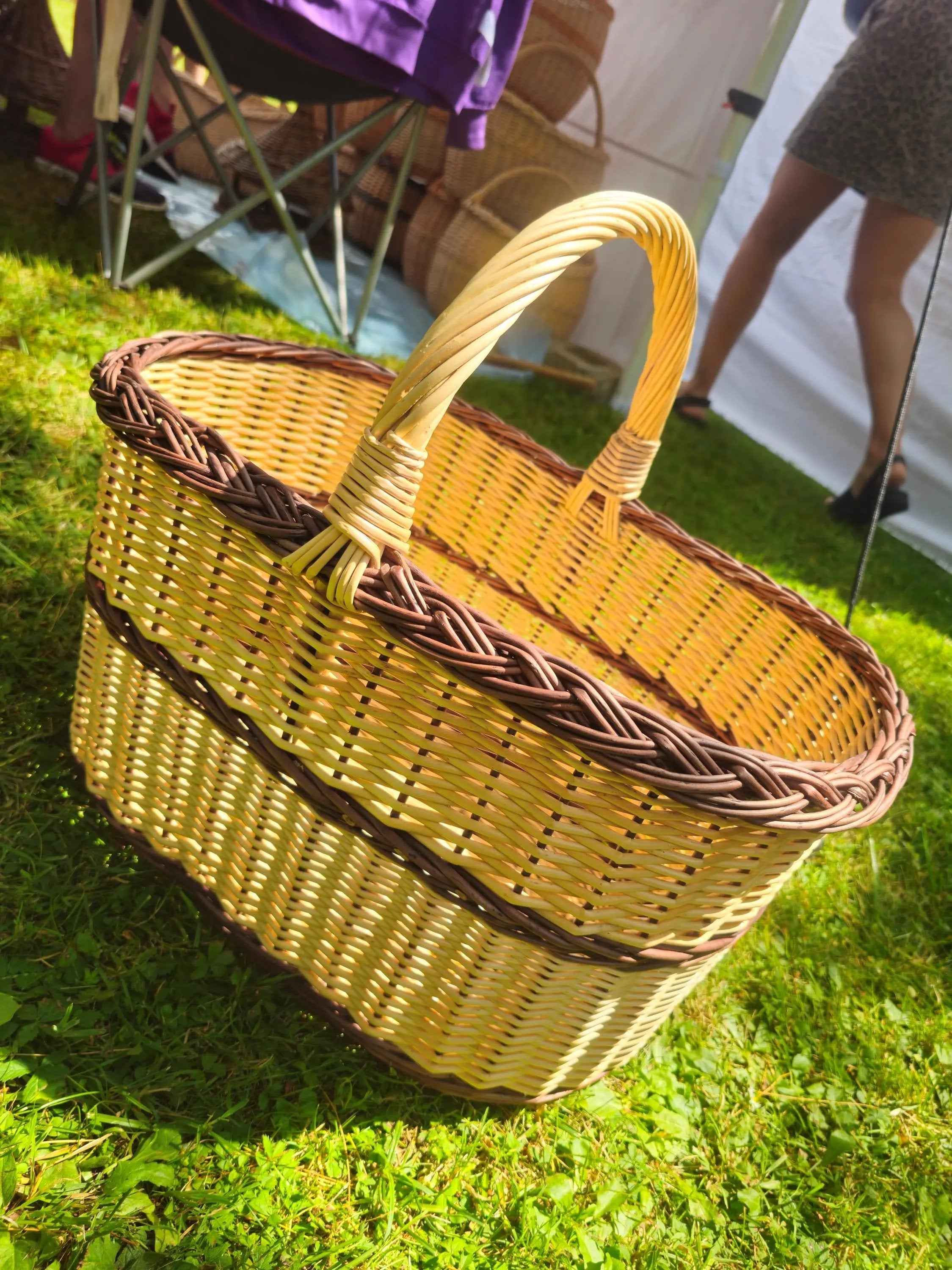 Wicker basket 040b - NaturelyWoven wicker - handmade