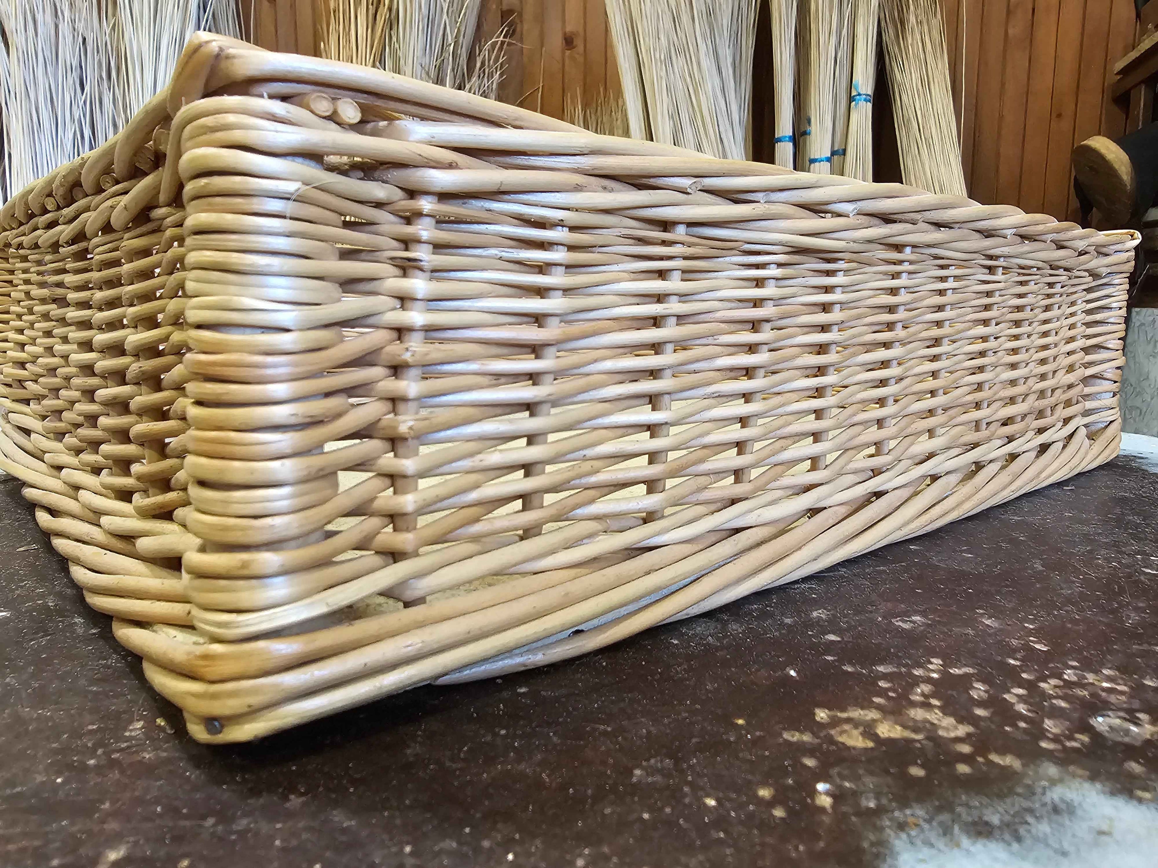 Shallow Wicker Tray Basket — wicker tray, view 3