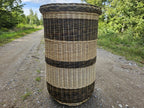 Tall Wicker Laundry Hamper / Bottle Bin — wicker basket, view 9