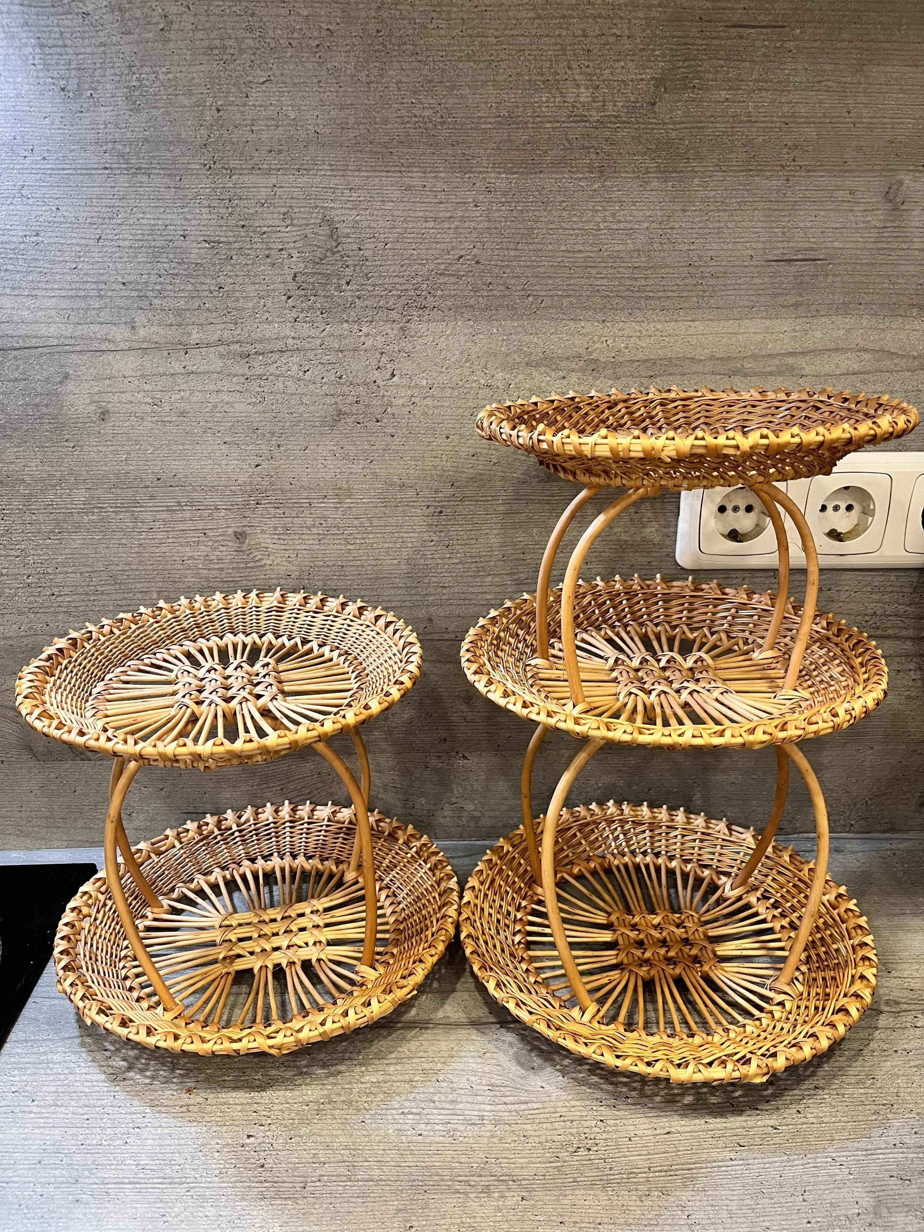 Three-Tier Wicker Display Stand — handmade display stand from Lithuanian willow