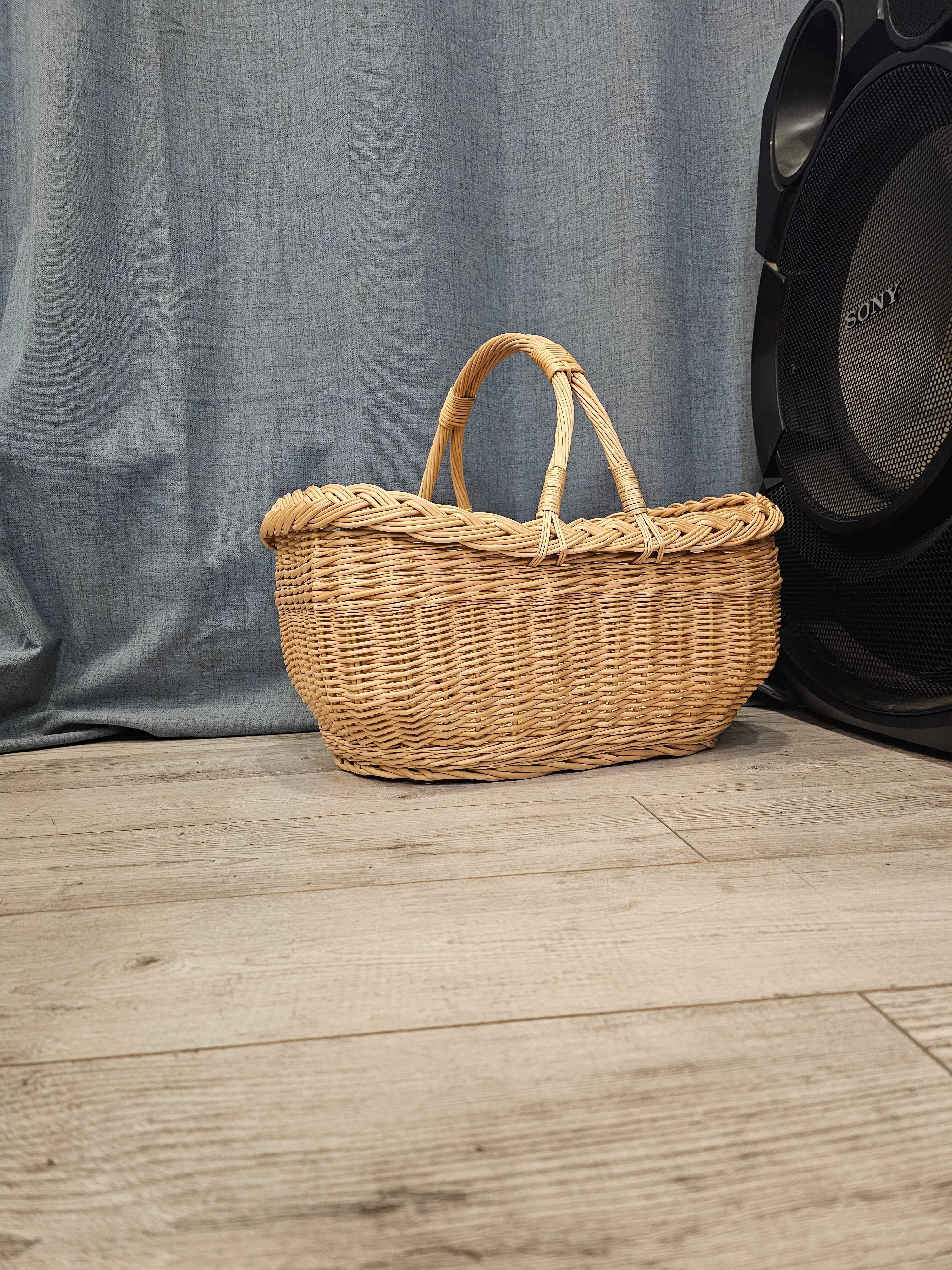 Wicker basket 016r - NaturelyWoven wicker - handmade