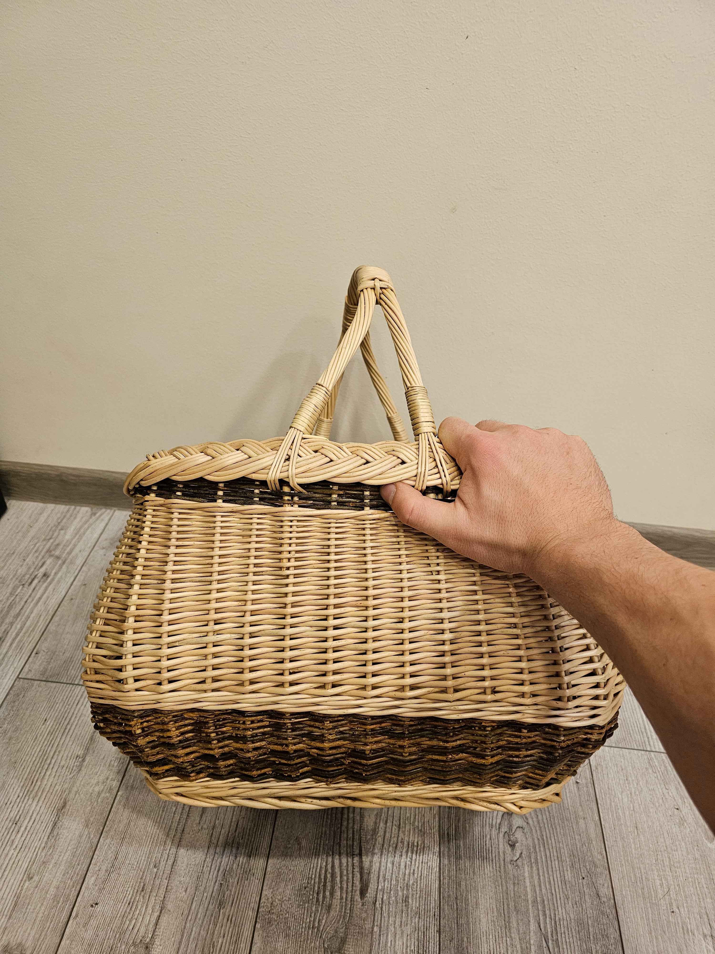 Wicker basket 019r - NaturelyWoven wicker - handmade