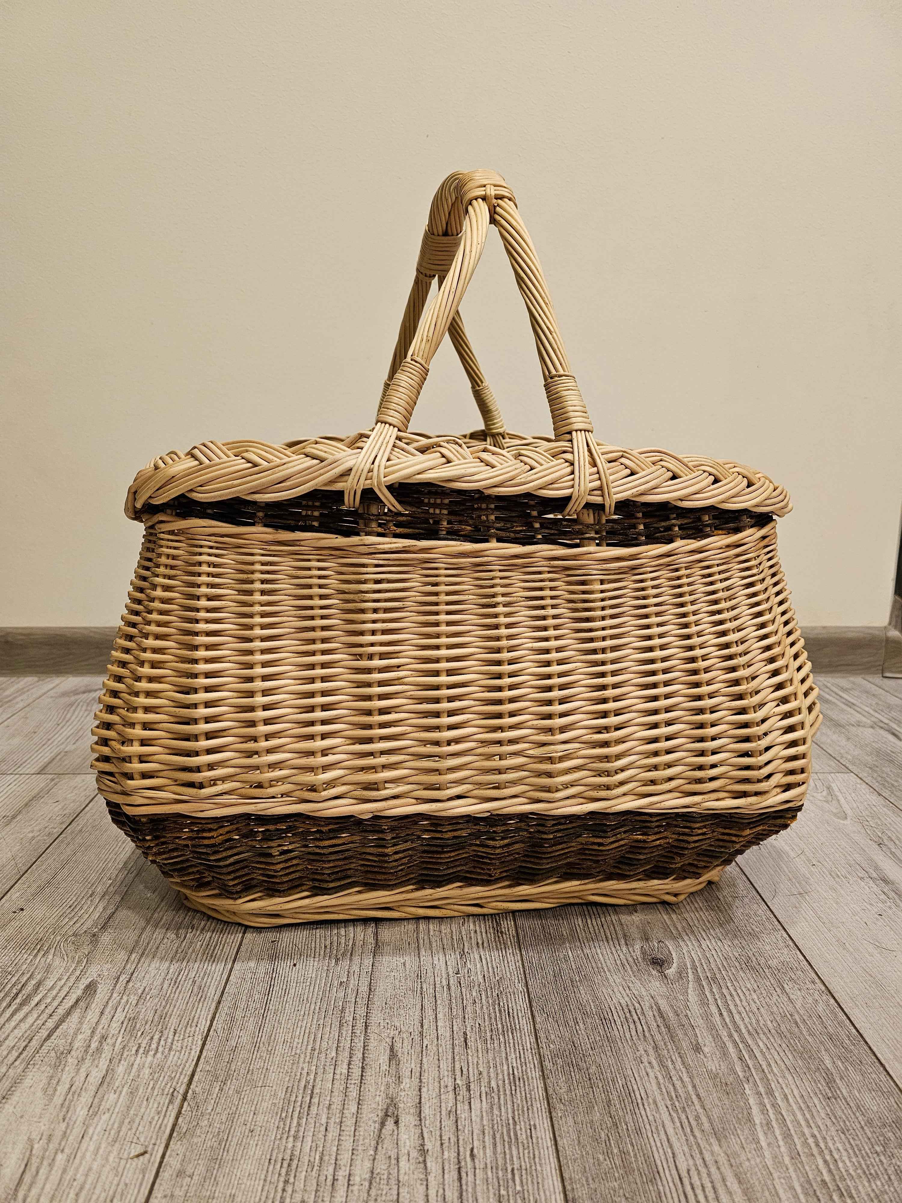 Wicker basket 019r - NaturelyWoven wicker - handmade