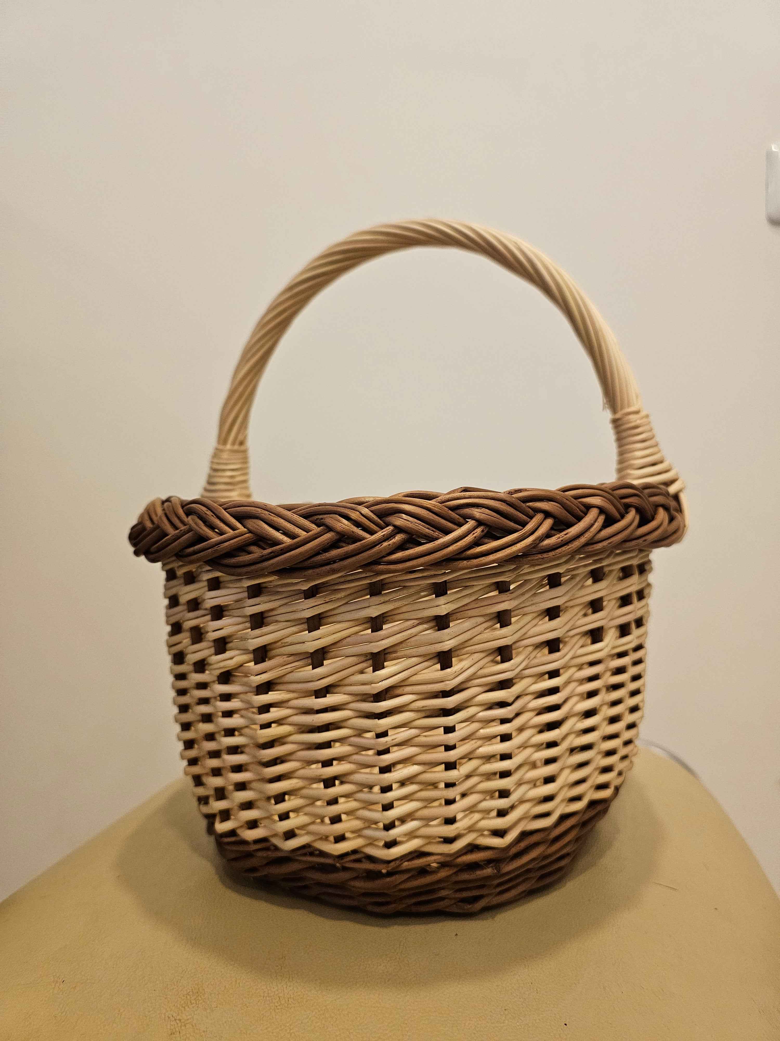 Wicker basket 033b - NaturelyWoven wicker - handmade
