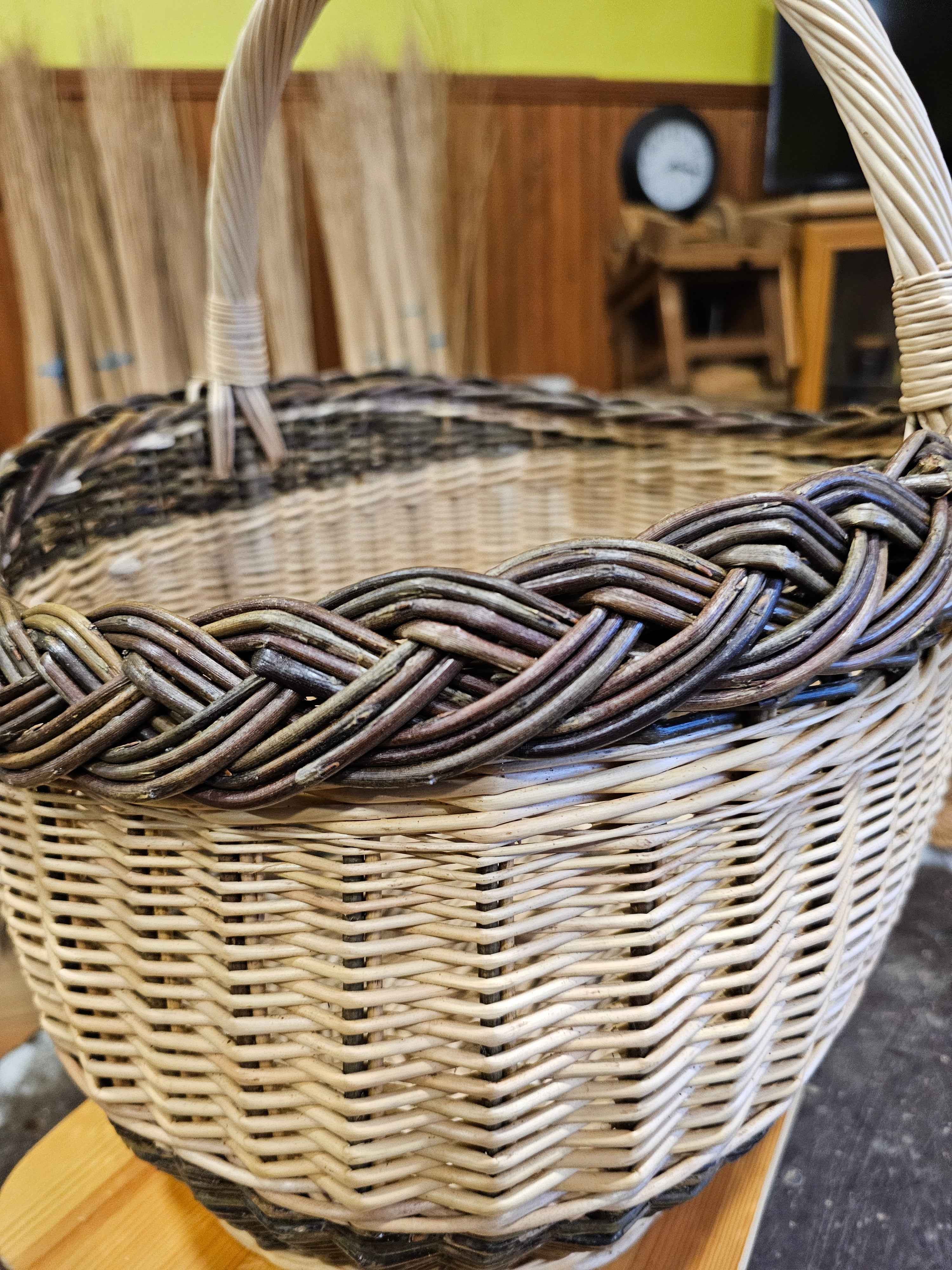 Wicker basket 040r - NaturelyWoven wicker - handmade