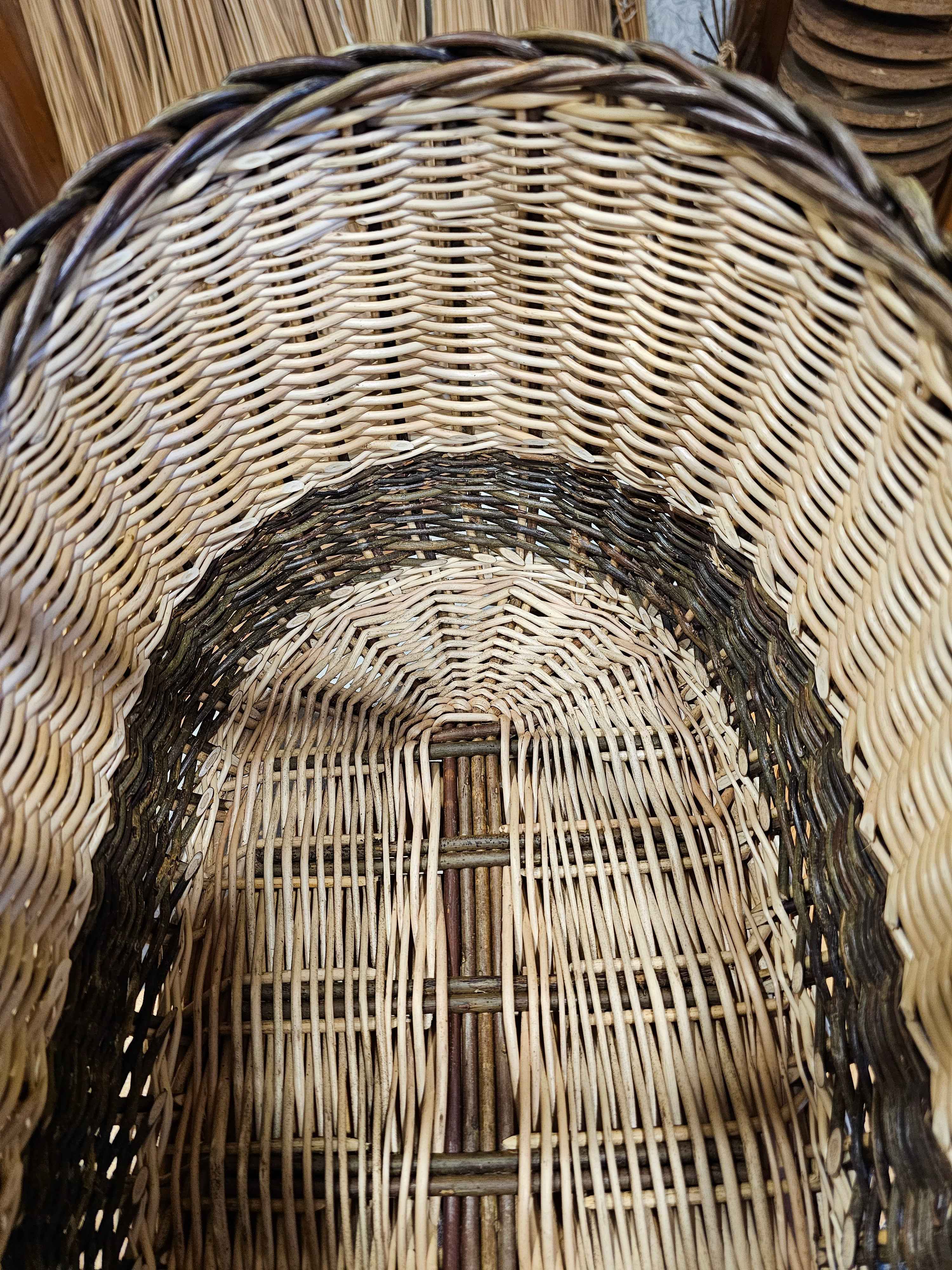 Wicker basket 041r - NaturelyWoven wicker - handmade