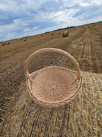 Wicker Garden Trug in Gold — handmade wicker basket