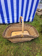 Wicker gathering basket 032r - NaturelyWoven wicker - handmade