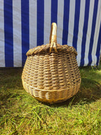 Wicker basket 015r - NaturelyWoven wicker - handmade