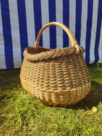 Wicker basket 015r - NaturelyWoven wicker - handmade