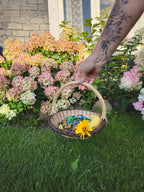 Willow Flower Girl Basket — handmade flower basket from Lithuanian willow